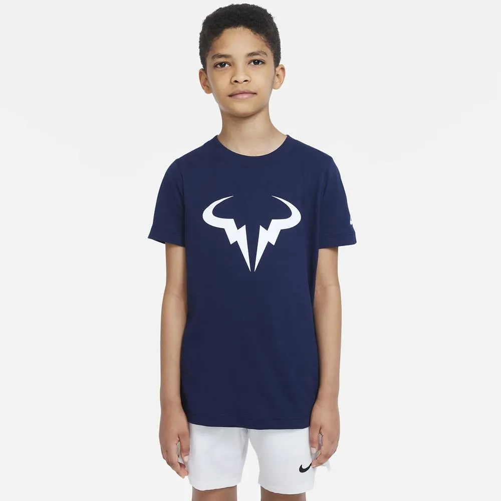 Rayon blend Nike Boys Rafa Tee - Obsidian