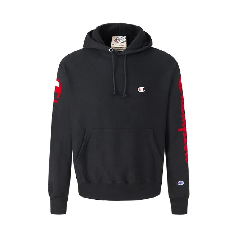 Reverse Weave Pullover Hoodie Mid-waisted