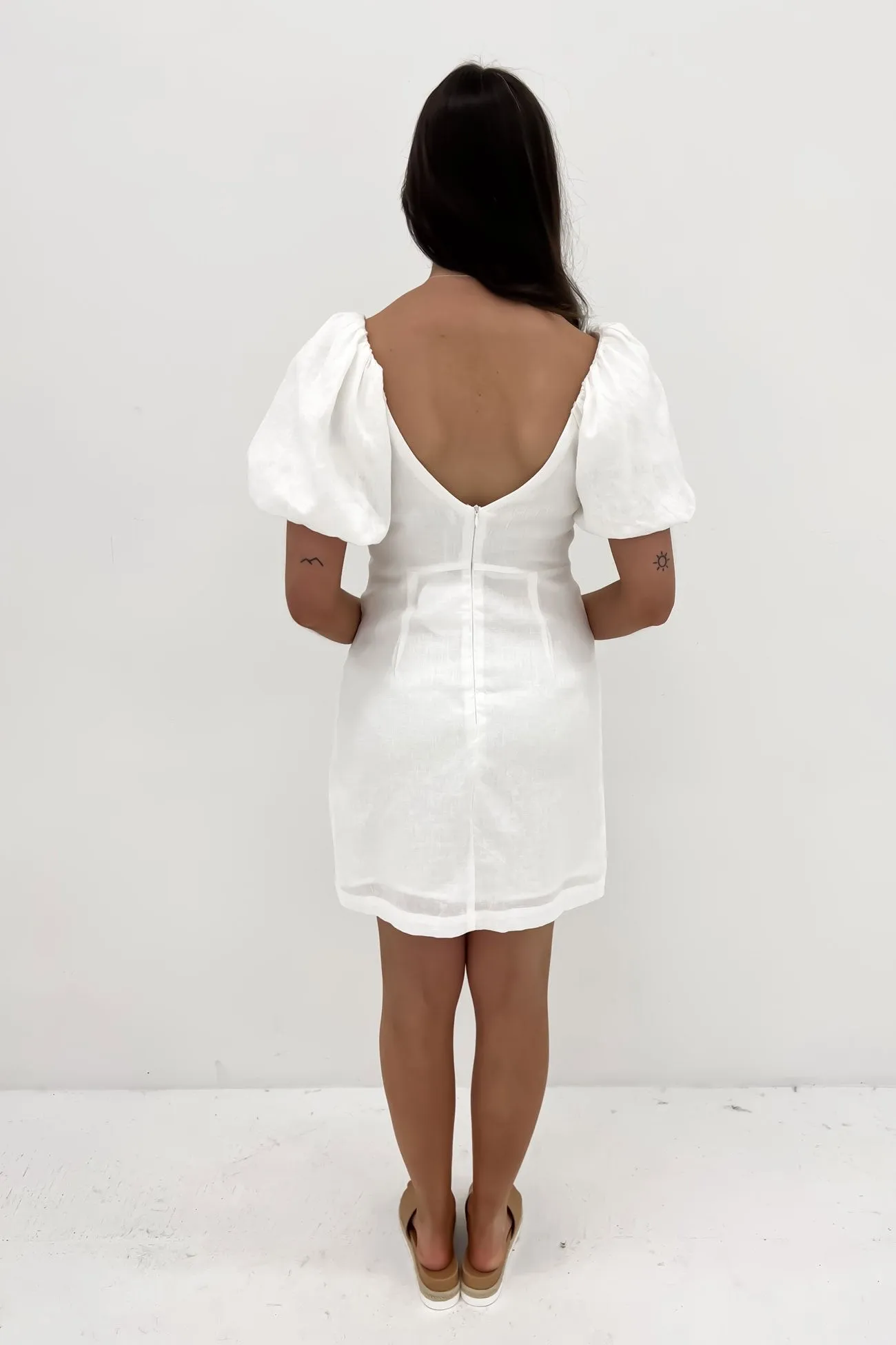 Jordana Mini Dress White Smart Cut Chill Vibes