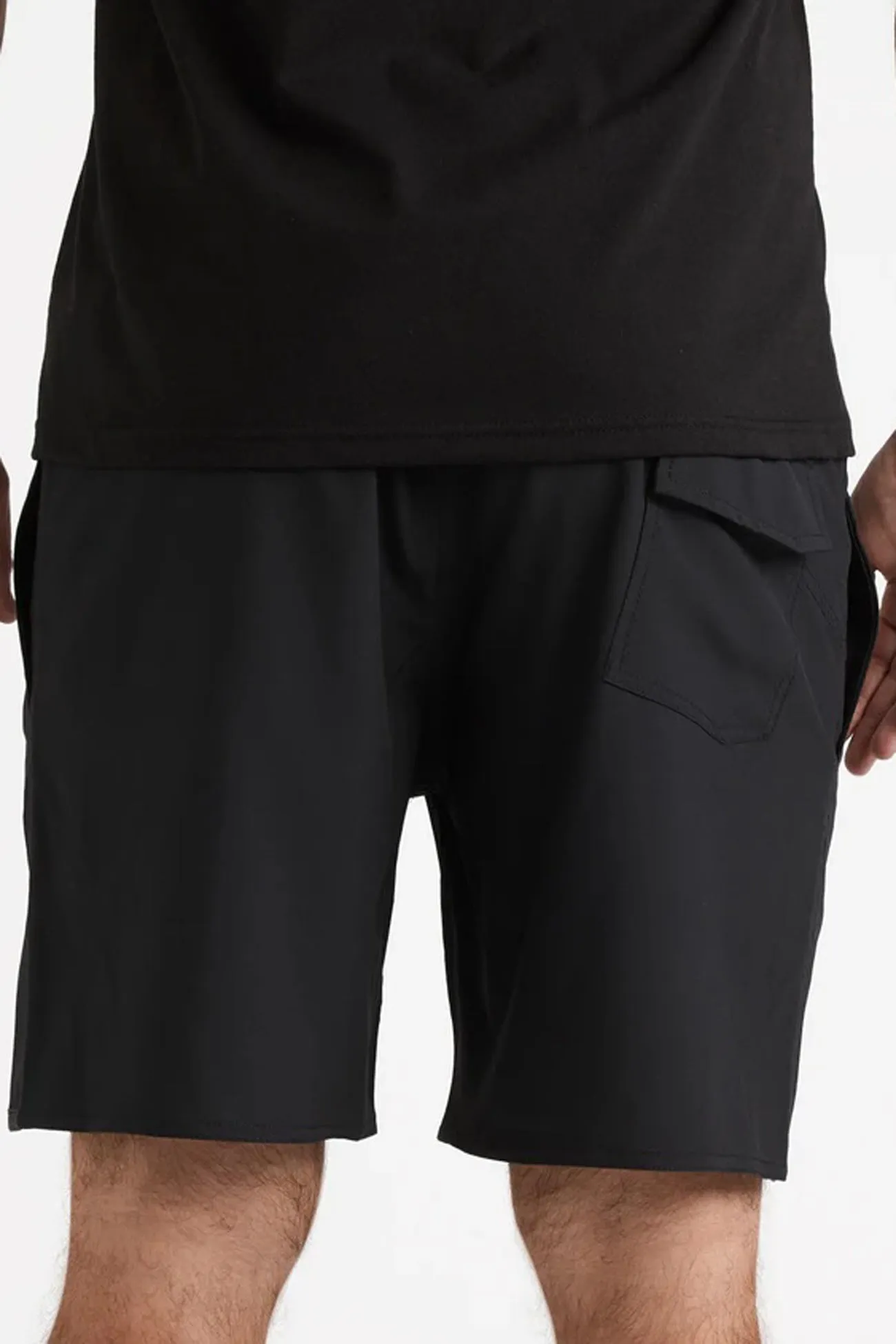 Sparklestone Elastic Waist Short Antique Black Seamless construction