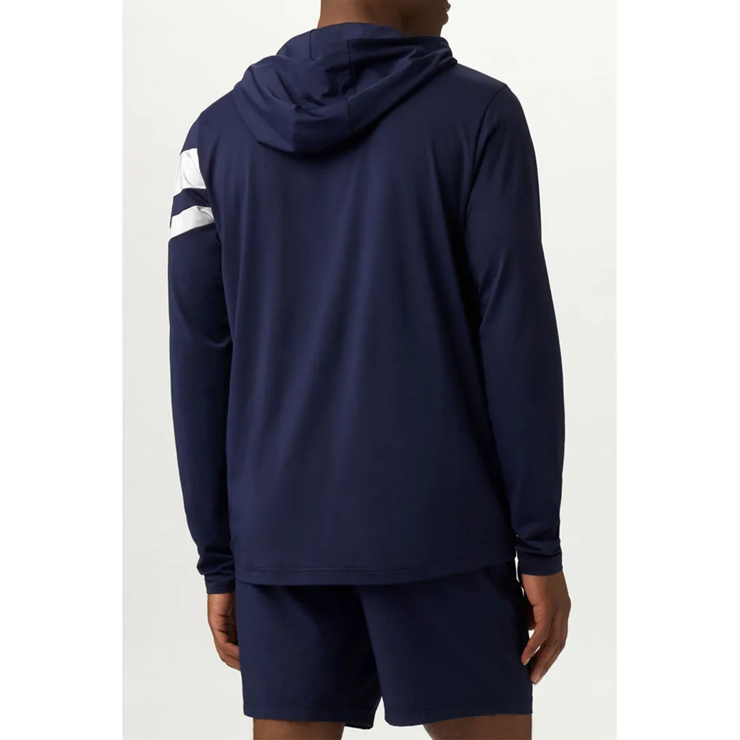 Speed Ready Fila Men's Essentials Longsleeve Hoodie - Fila Navy/White Calm Tone