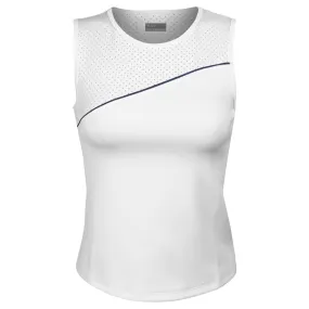 Split hem Lija Women's The One To Beat Sporty Tank - White Fine Craftsmanship