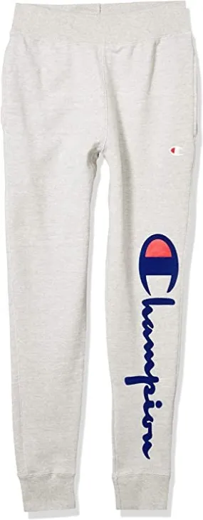 Slip-On Style Striped Design Reverse Weave Jogger Pants