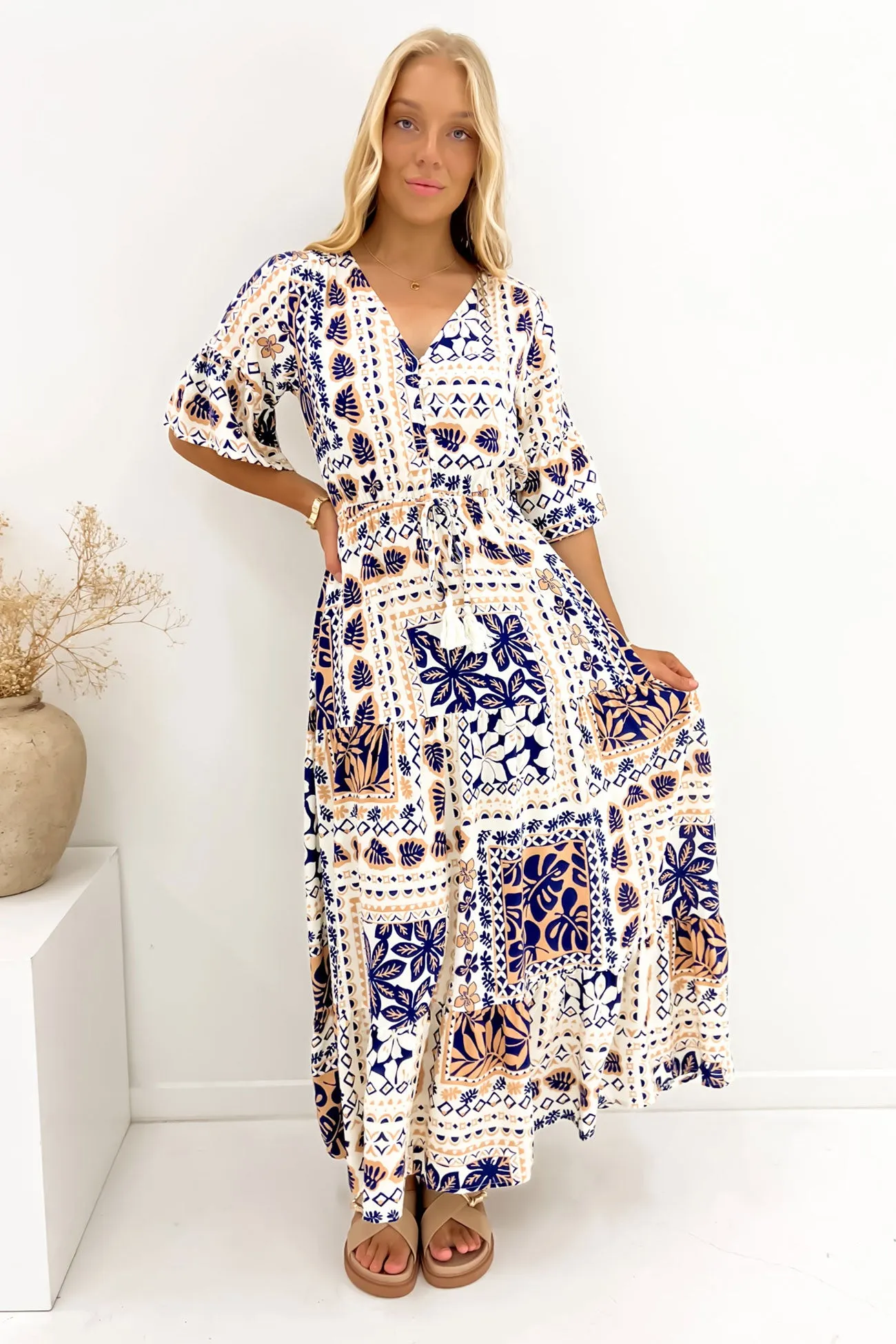 Scarlett Maxi Dress Phoenix Red Carpet Earth Colors
