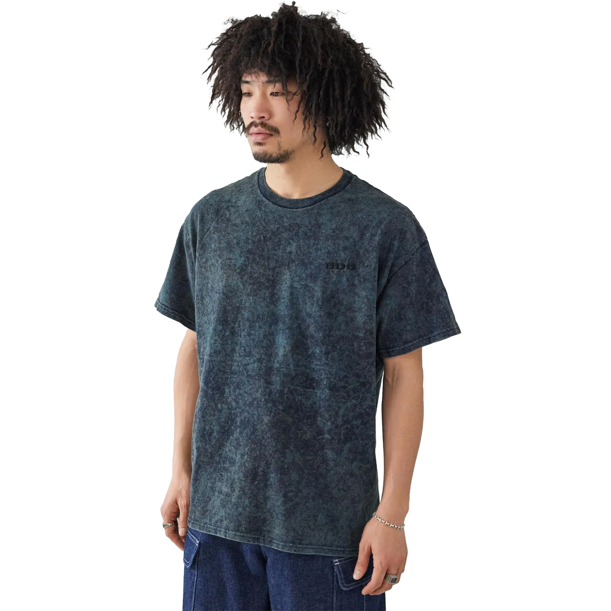 Men's Acid Wash Tee SeamlessSidePanels