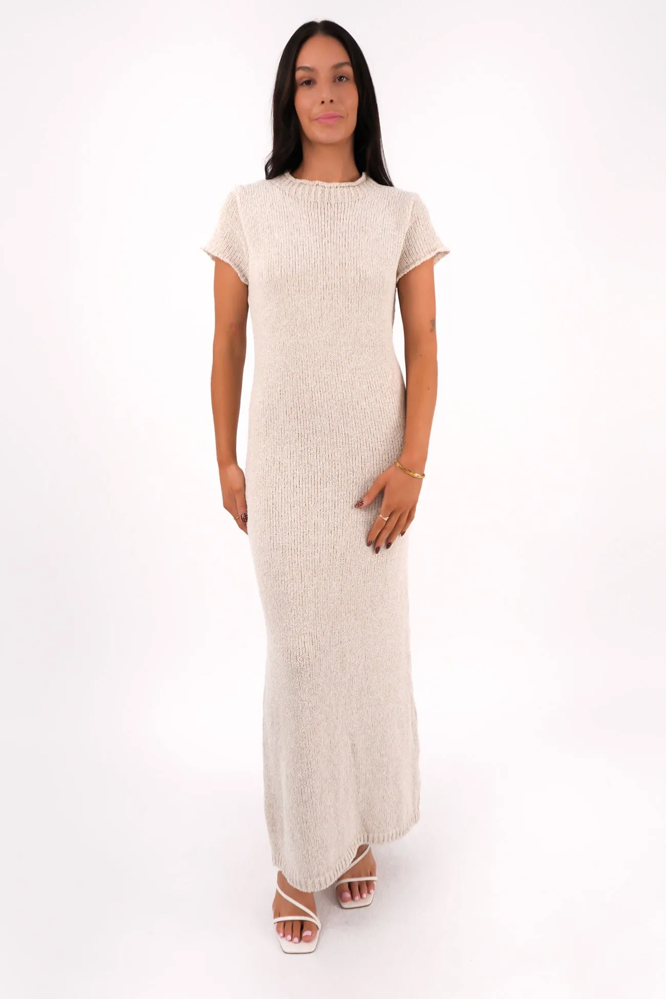 Art Soul Leela Knit Maxi Dress Beige