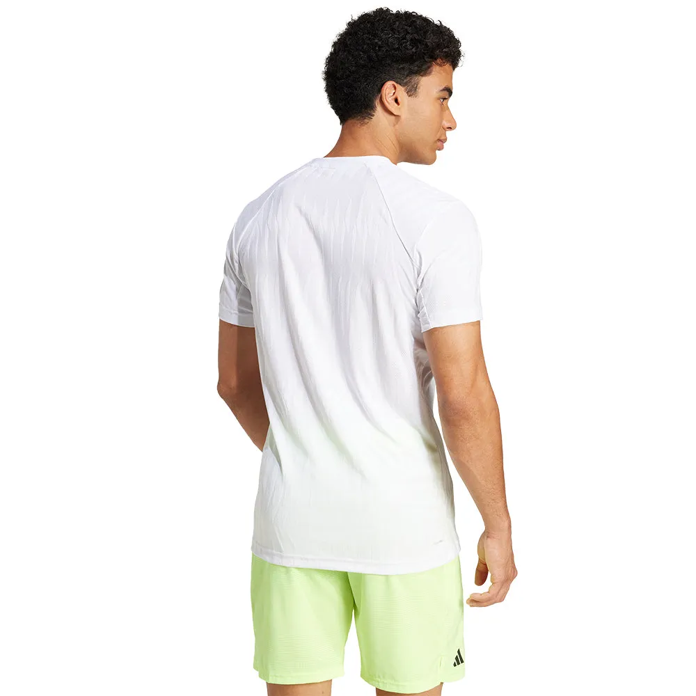 stain guard adidas Men's Freelift Tee - White Hope Fit Chic Edge