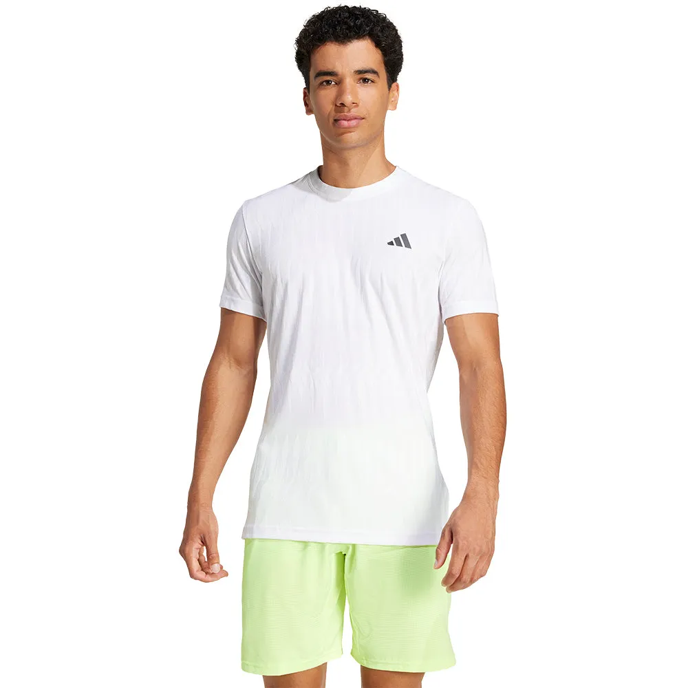 stain guard adidas Men's Freelift Tee - White Charm Core