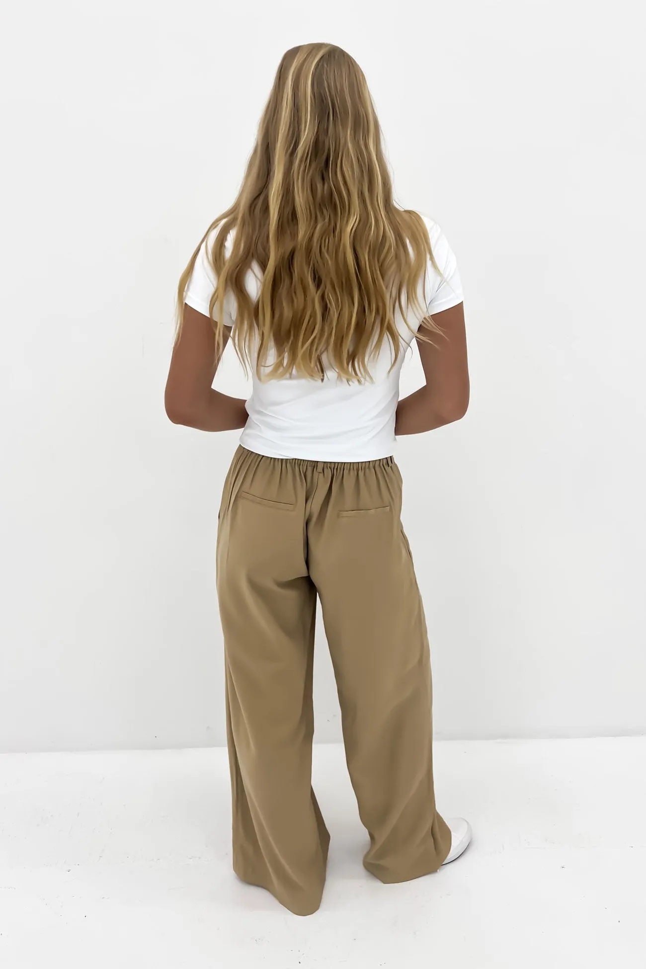 Ashley Pant Tan Trendy Comfort NonRestrictiveFit