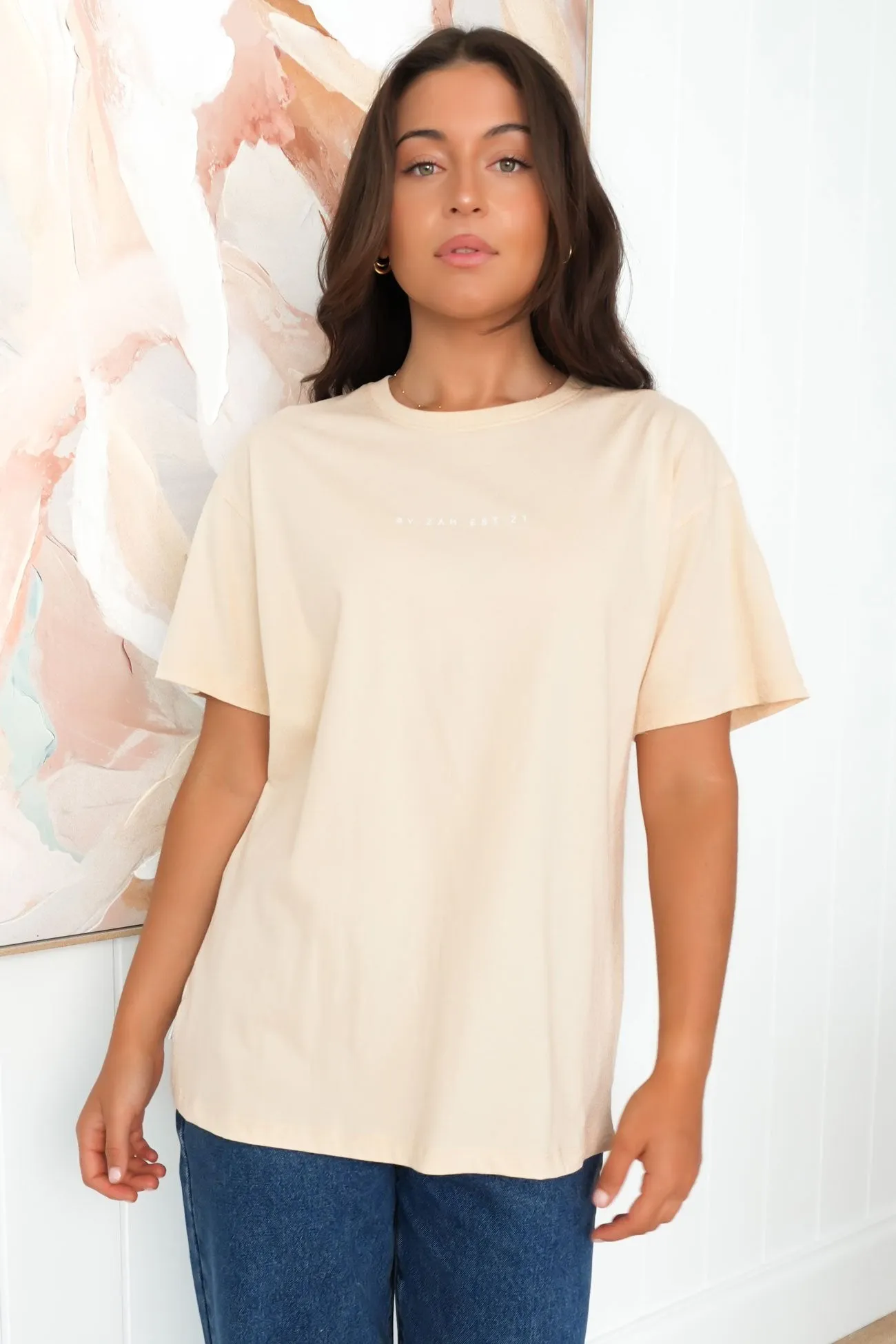 Soft Design Trendy popularity Staple BZ Tee Beige