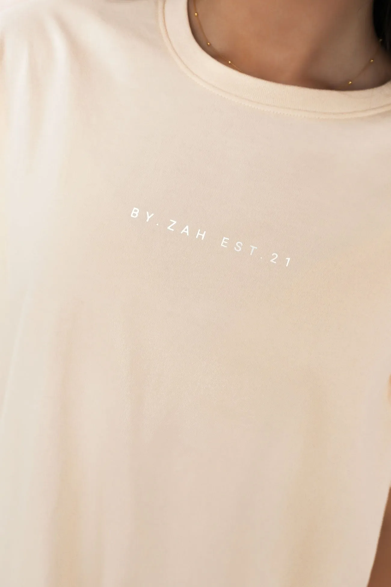 Staple BZ Tee Beige Moisture Management Fabric NoSideSeams