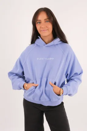 Logo Hoodie Light Blue Elegant Evening