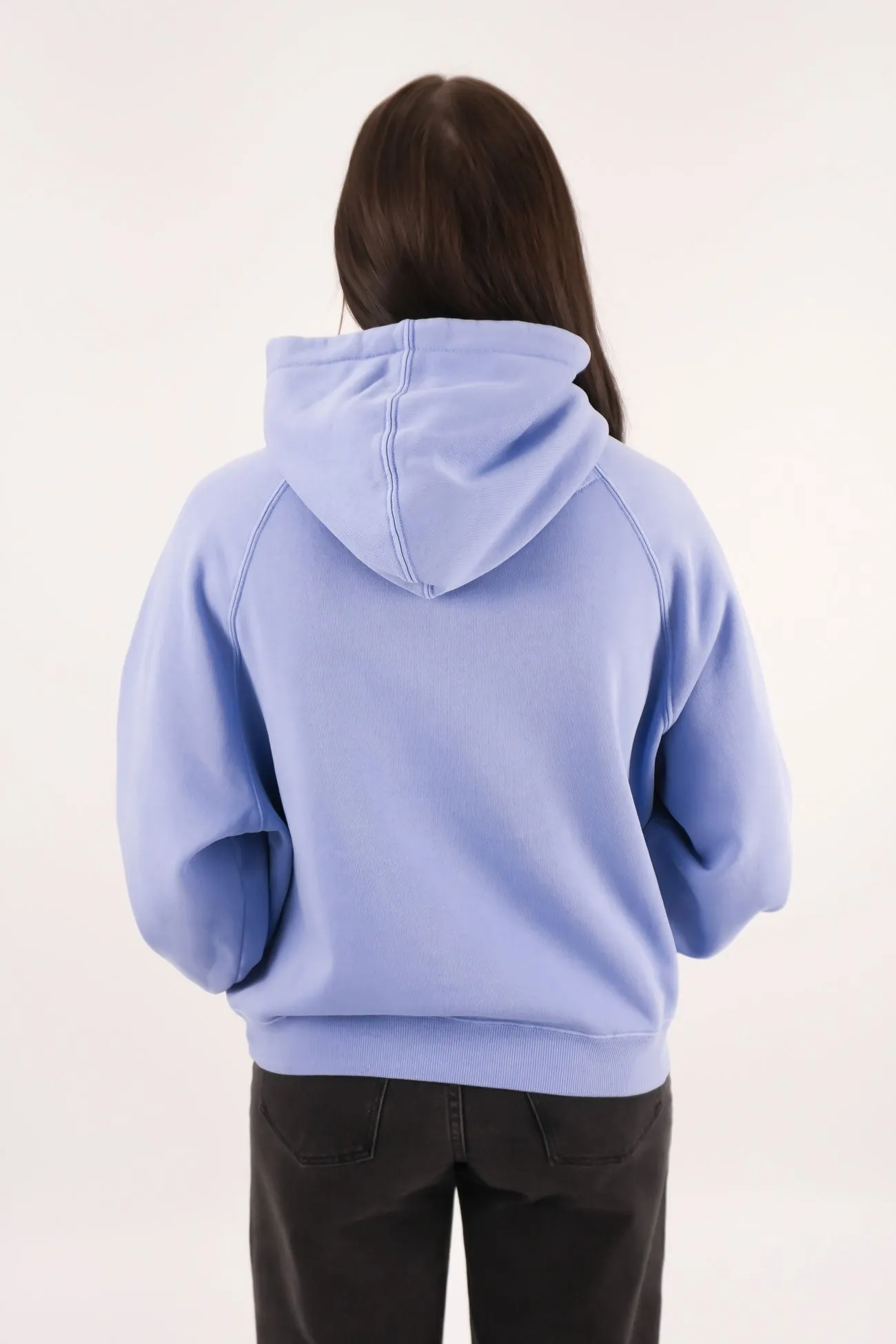 Logo Hoodie Light Blue Modern Functional Design