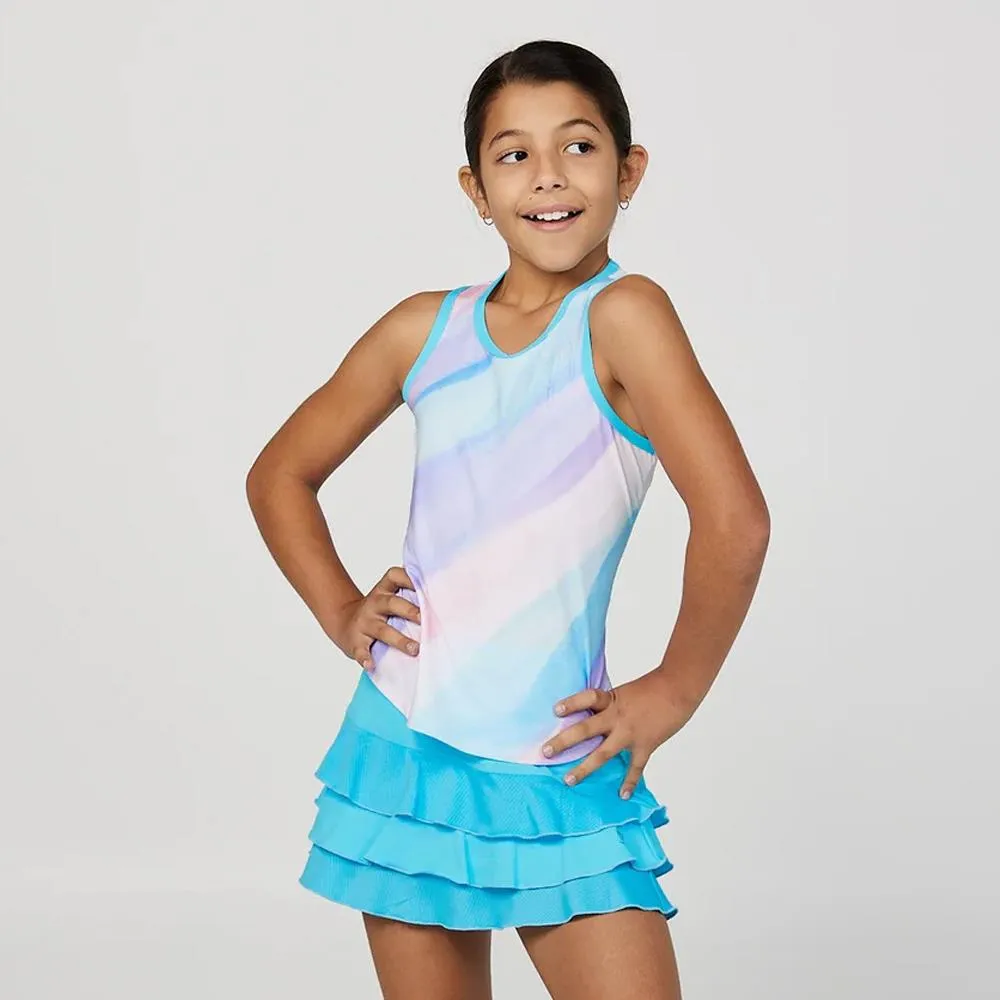 Silk Lining Laser-Cut Sofibella Girls UV Colors Watercolor Skirt - Baby Boy