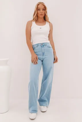 Stoned Boyfriend Hi Rise Jean Blue Bird Street Fashion Affordable Breathable Classic Wear Eco Friendly