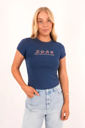 Functional Comfort Light Casual Wear Stoney Time Ringer Tee Harbor Blue