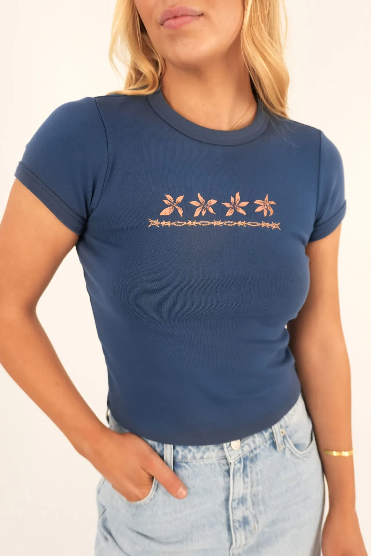 Active Style Stoney Time Ringer Tee Harbor Blue
