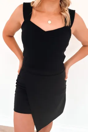 Storm Rib Ruched Tank Black Moisture Wicking Technology