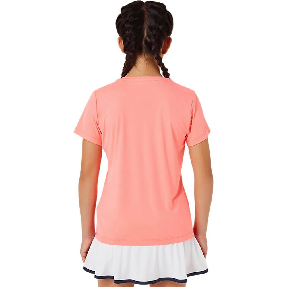 natural fabric Asics Girls Graphic Tennis Shirt - Guava