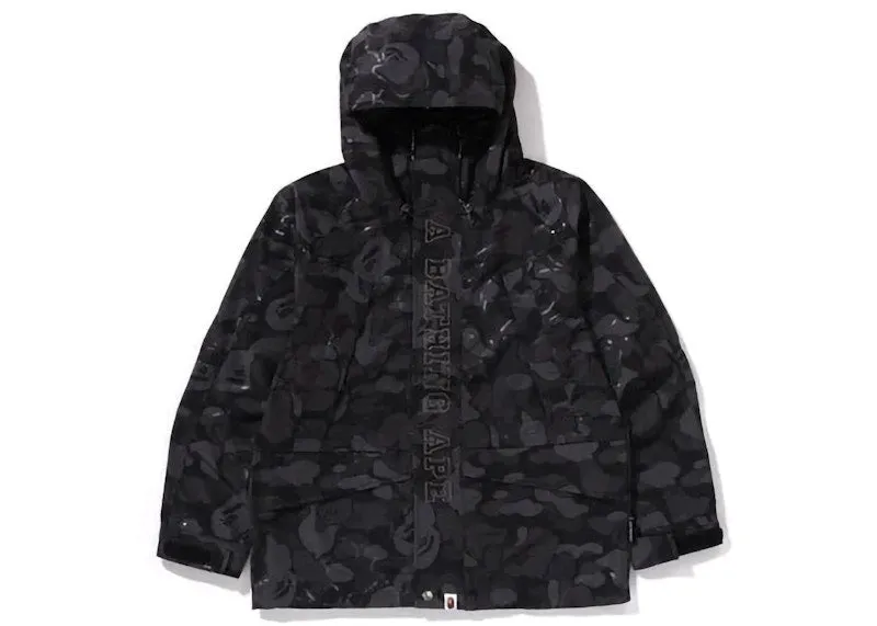 Stretchable Material Anti-microbial Bape Laminated Camo Snowboard Jacket Black