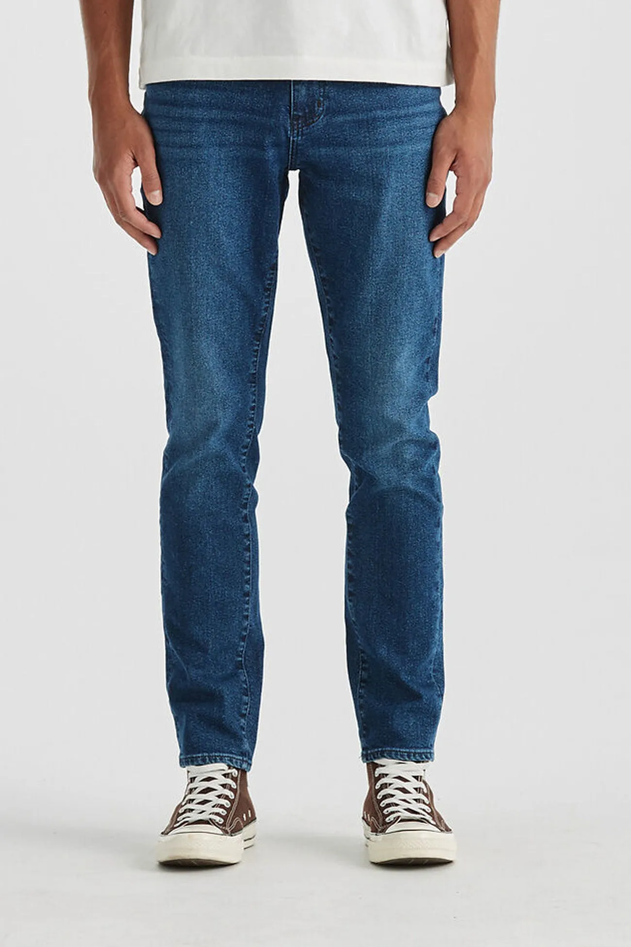 Four Way Stretch Fabric Suitable Outfit R2 Slim Jean Worn Indigo