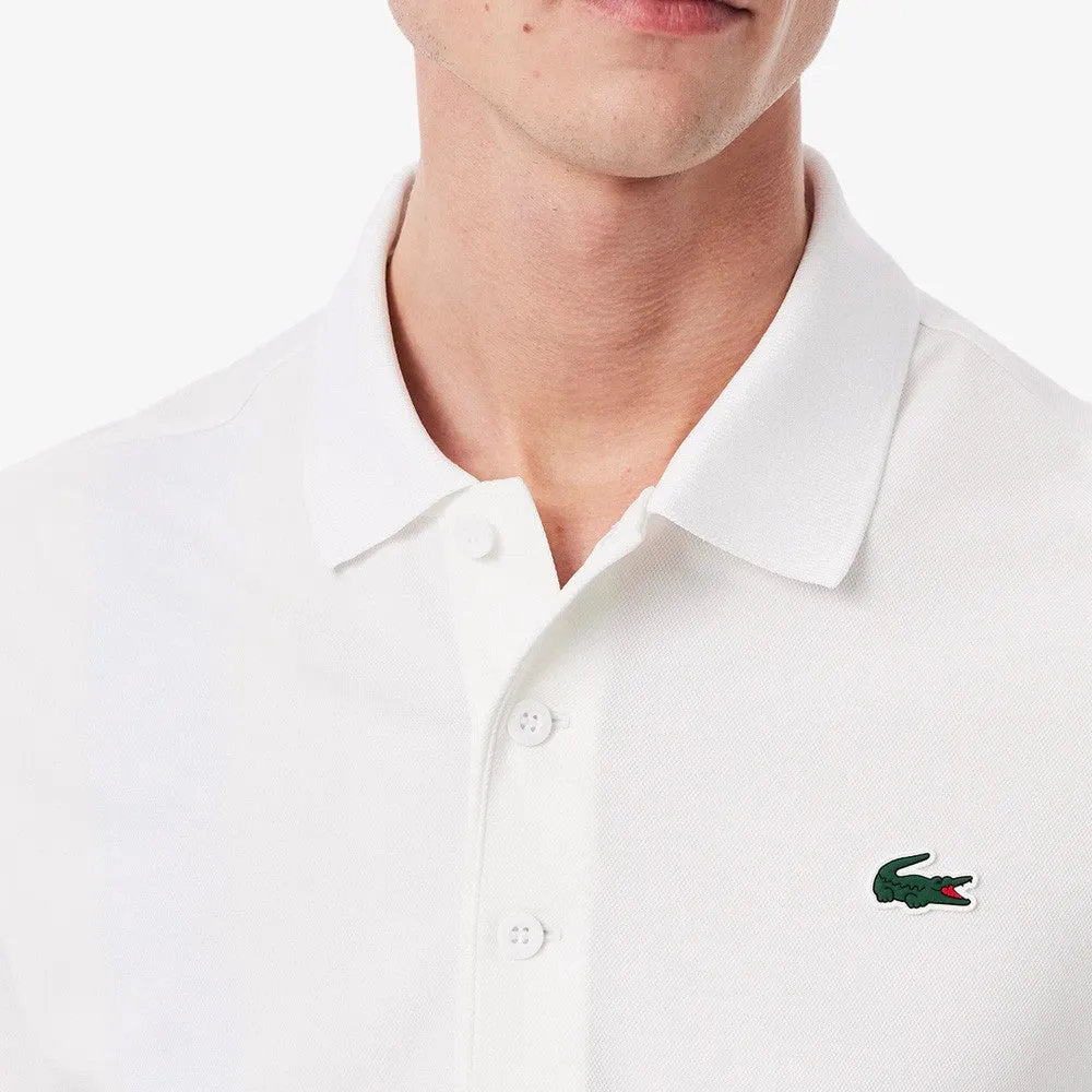 Woven Slip - resistant Stretchable Fabric Lacoste Men's Novak Djokovic Tennis X Polo - White