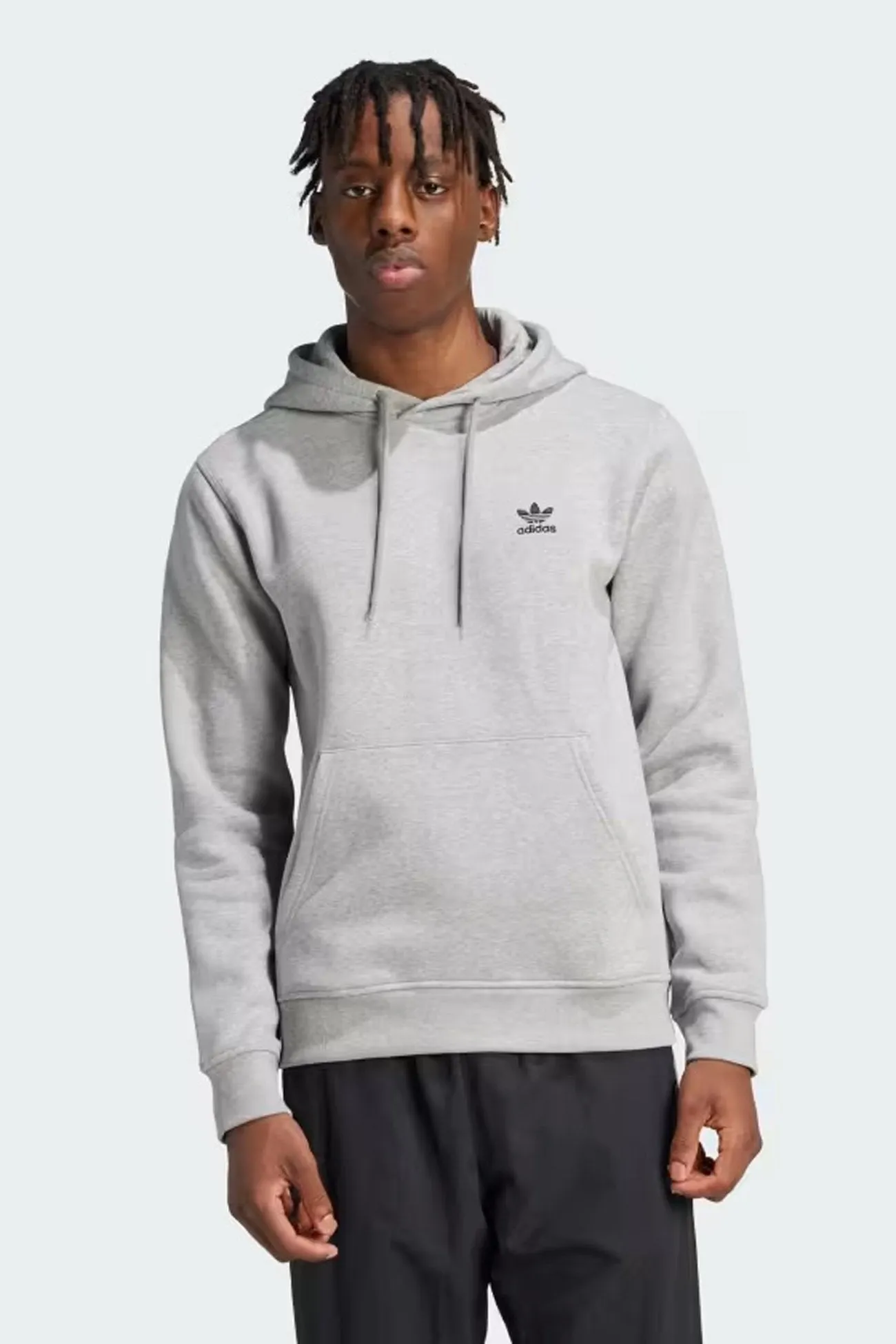 Essential Hoodie Medium Grey Heather Stormproof Zipper Casual Comfy Layer