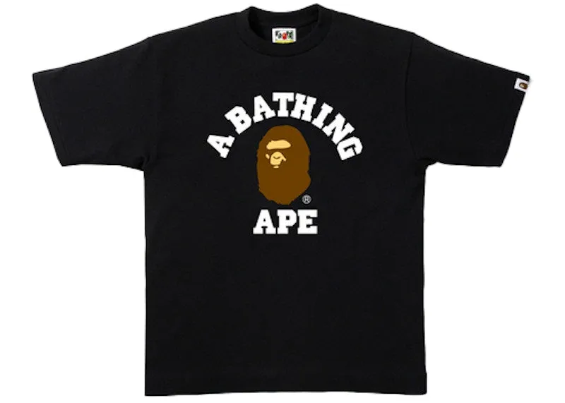 Fitted Skinny leg Bape College Tee Black