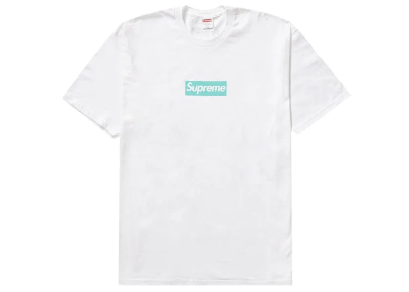 Supreme Tiffany & Co. Box Logo Tee White Indoor Wear Pull-On
