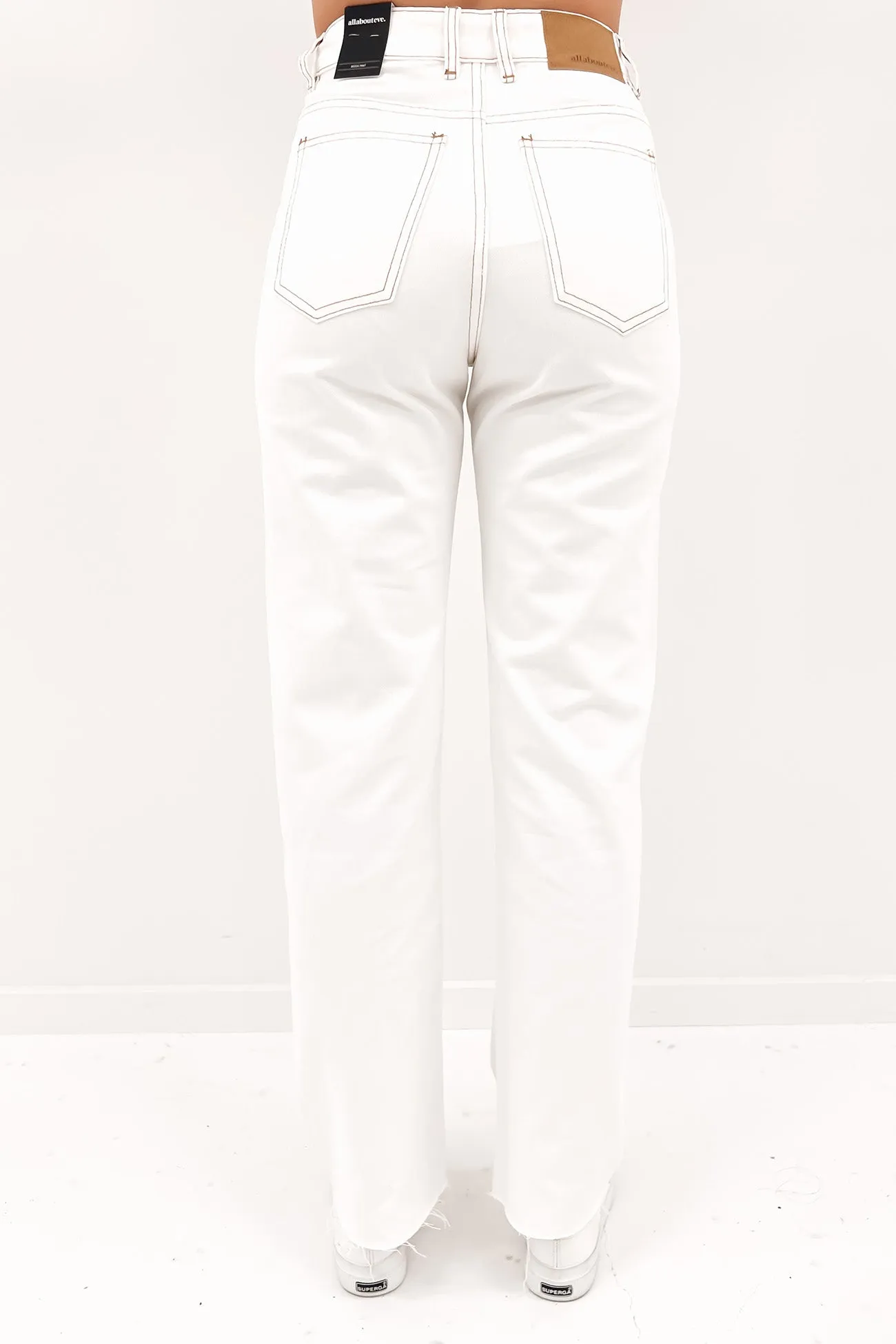 Becca Pant Vintage White Straight Leg