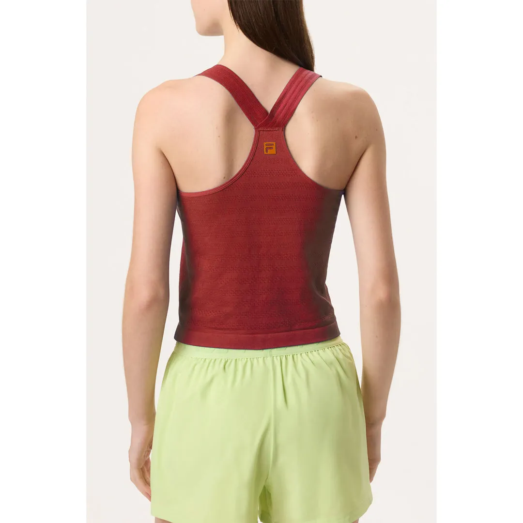 StretchableRibbedHem Fila Women's Ace Seamless Tank - Tibetan Red AntibacterialFinish