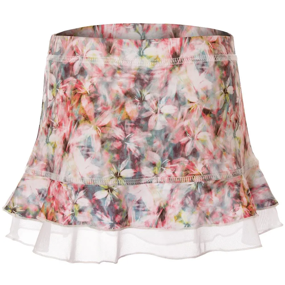 Sofibella Girls UV Colors Ruffle Skort - Blossom Print Versatile Design