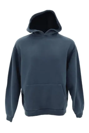 Full Length Zipper Closure Snap Closure System Box Hoodie Navy
