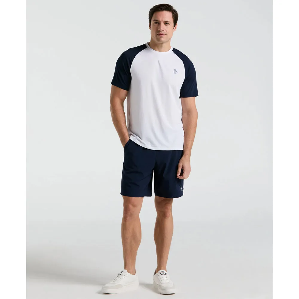 Chic Design Striped Penguin Men's Essentials Performance Core Blocked Tee - Bright White/Navy