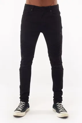 Strung Out Moto Jean Black Motion Ease Outdoor Enthusiast Sunny Vibes Teen Outfit