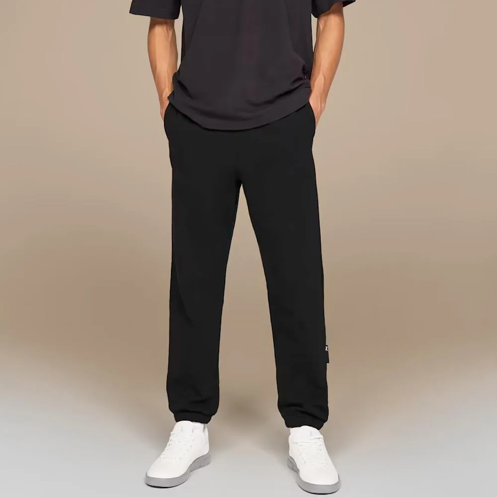 Studded Accent On Men's Club Pant - Black Wool Collar Style