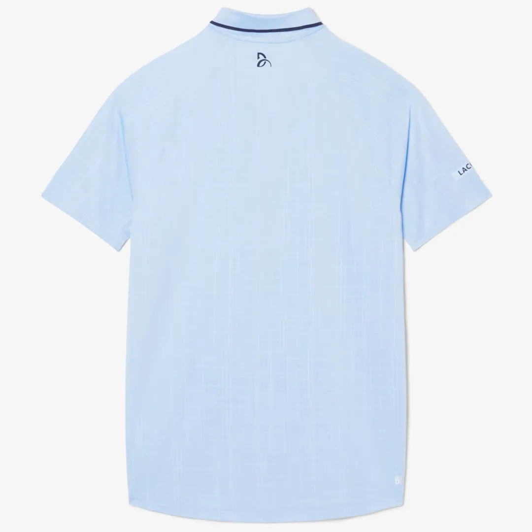 UV - protection Fine Weave Sturdy Construction Lacoste Men's Djokovic X Tennis On Court Polo - Pastel Blue