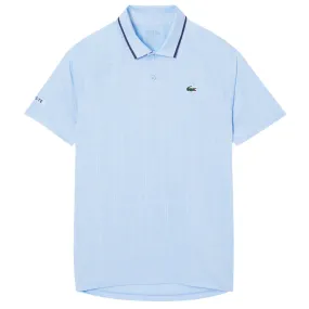 Comfortable cuffs Sturdy Construction Lacoste Men's Djokovic X Tennis On Court Polo - Pastel Blue