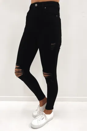 Hi Rider Jean Torn Black All Day Comfort Design