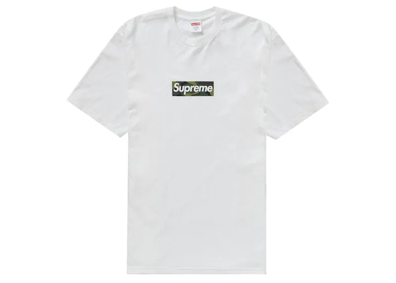 Supreme Box Logo Tee (Fw23) White Durable Fabric Comfortable Collar