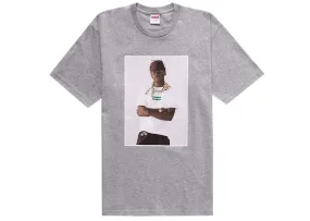 foldable Rounded Neck Supreme Tyler The Creator Tee Heather Grey