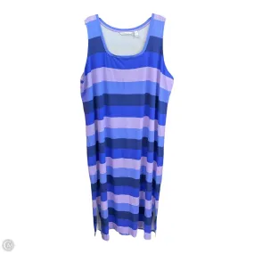 High low hem Mixed Fabric Dress Casual Maxi By Isaac Mizrahi Live Qvc In Multi-colored, Size: 3x