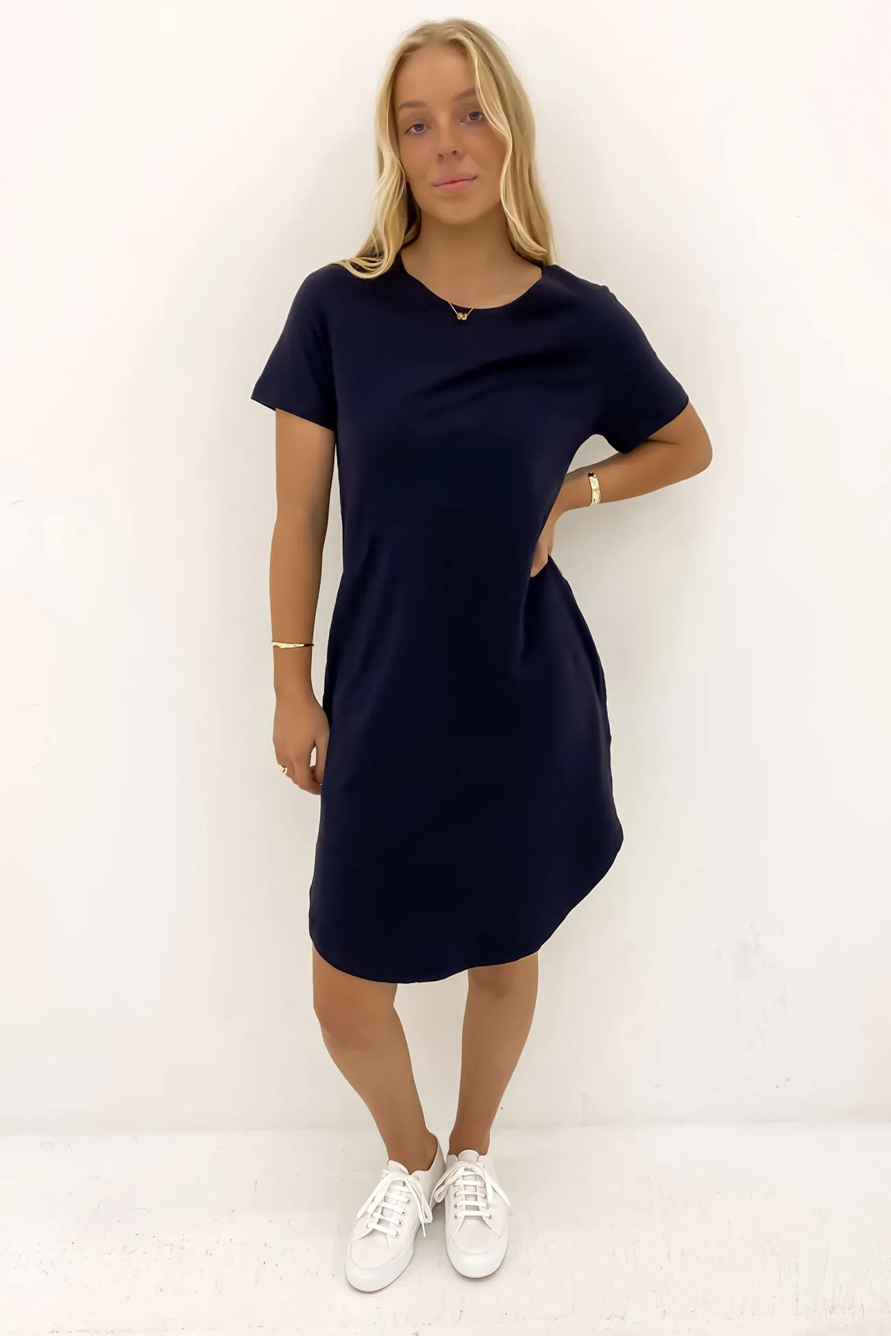 Bay Dress Black Collared