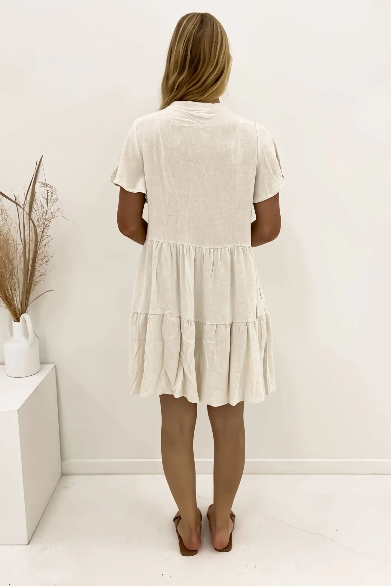 Texture Blend Blaire Mini Dress Natural