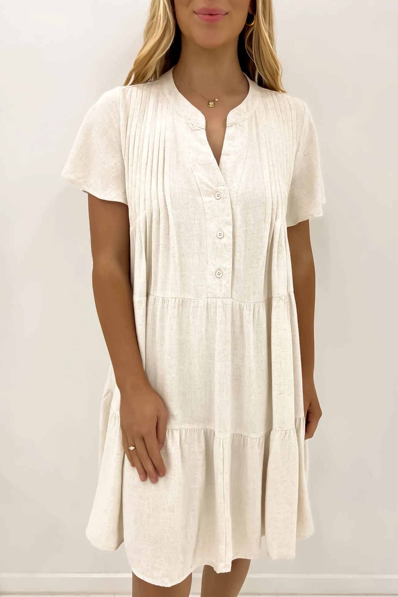 Blaire Mini Dress Natural Elegant Touch