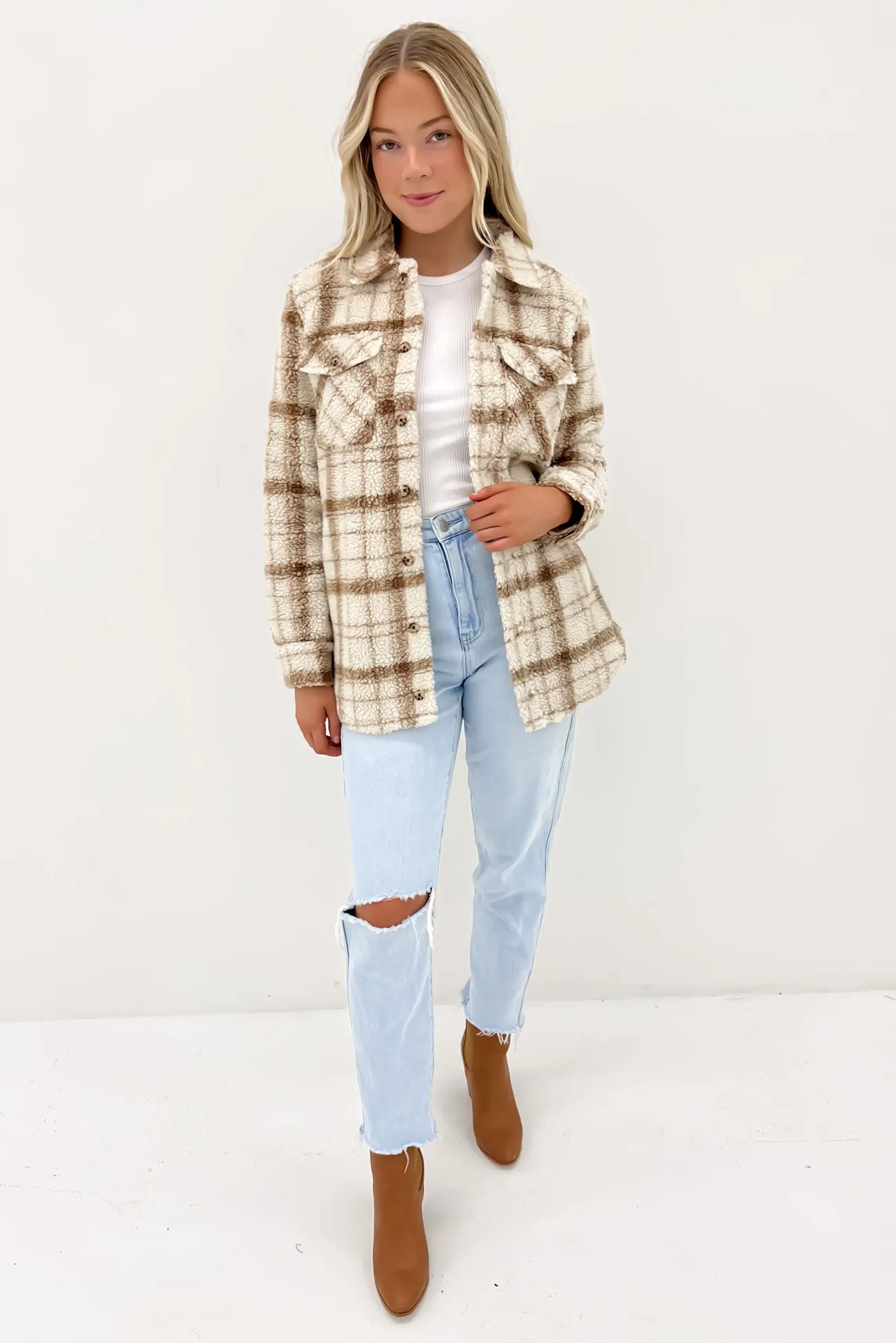 Eco Friendly Silent Sherpa Jacket Cloud