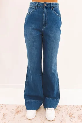 Hi Bells Wide Jean Journey Earthy Soft Light Fabric