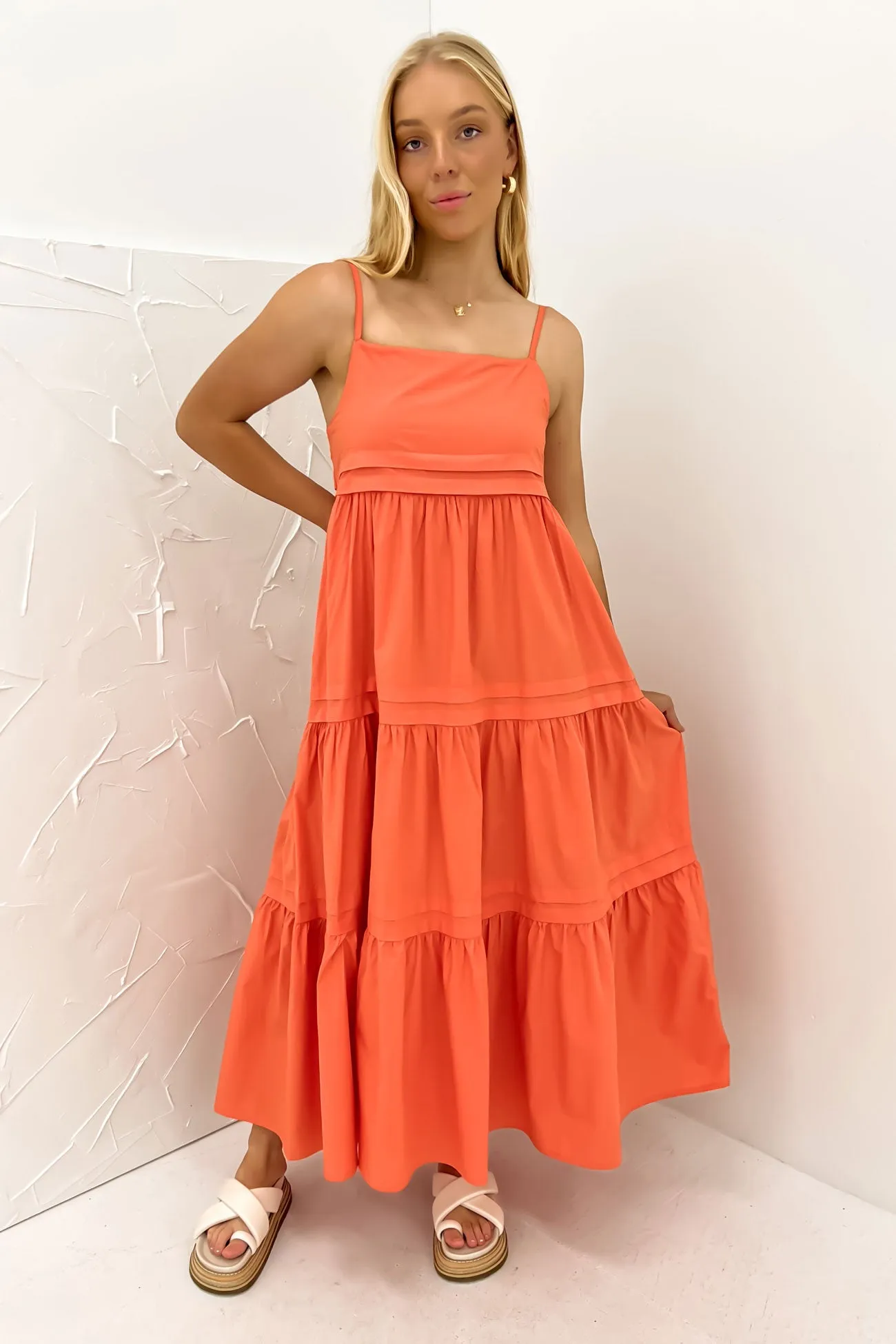 Street Motion Esme Maxi Dress Coral