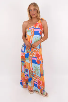 Palma Maxi Dress Colourwaves Relaxed-fit gown