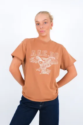 Perfect for Travel Eclipse Relaxed Tee Camel
